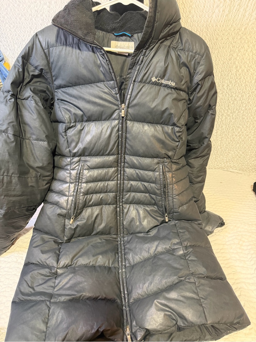 Columbia Women's Black Long Packable Puffer Coat
